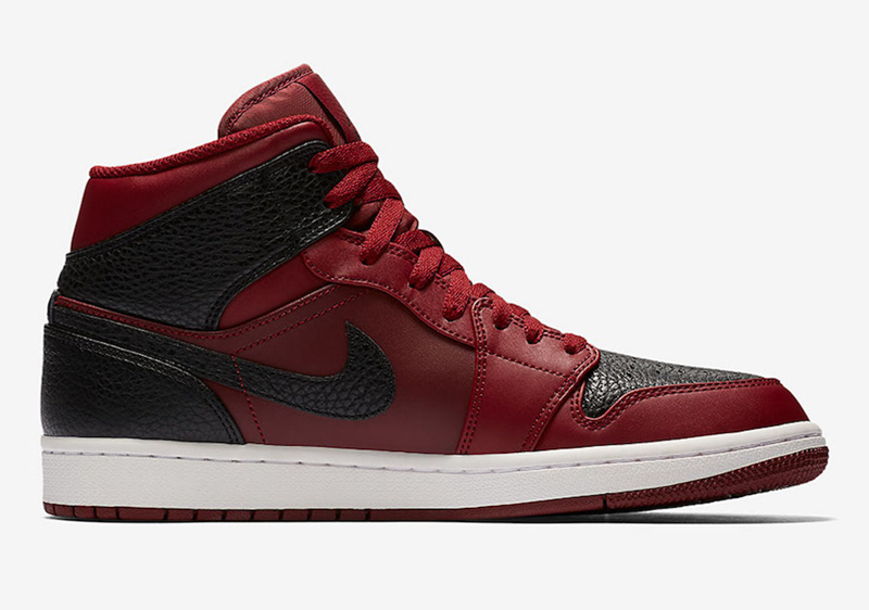 Air Jordan 1 Mid,Reverse Banne  反转黑红禁穿配色！Air Jordan 1 Mid 将于近期登场