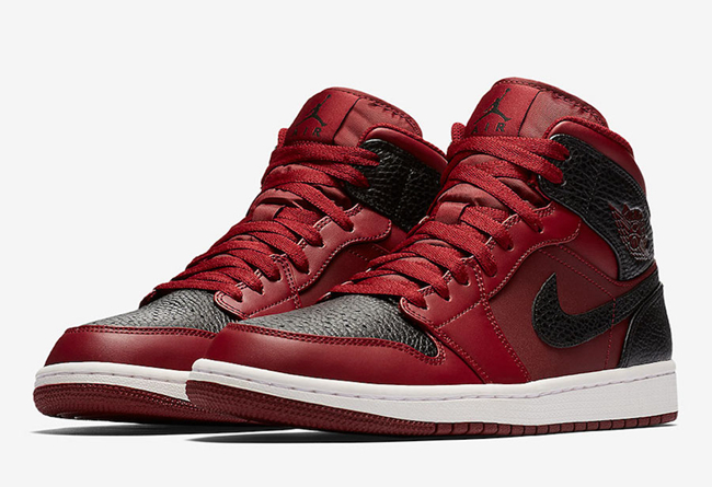 Air Jordan 1 Mid,Reverse Banne  反转黑红禁穿配色！Air Jordan 1 Mid 将于近期登场