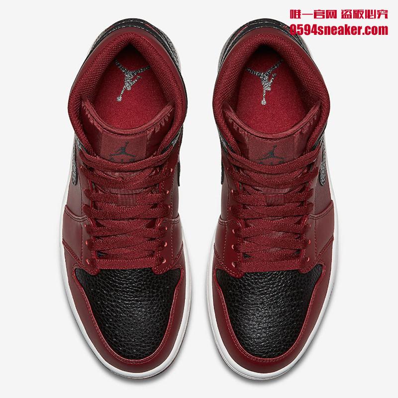 Air Jordan 1 Mid,Reverse Banne  反转黑红禁穿配色！Air Jordan 1 Mid 将于近期登场