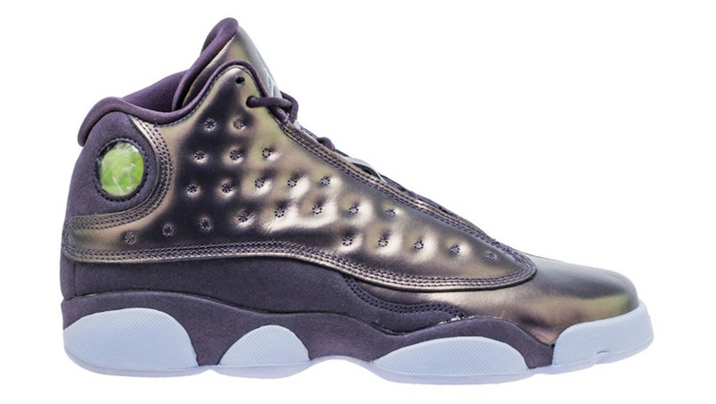 Air Jordan 13,AJ13,Dark Raisin  耀眼光泽鞋面！Air Jordan 13 GS “Dark Raisin” 本月登场