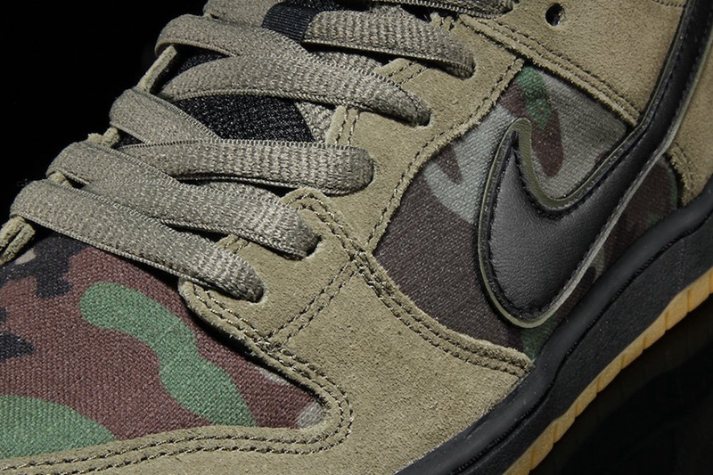 Dunk SB Low,Camo,Nike  军事范十足！迷彩装扮 Dunk SB Low “Camo” 现已发售