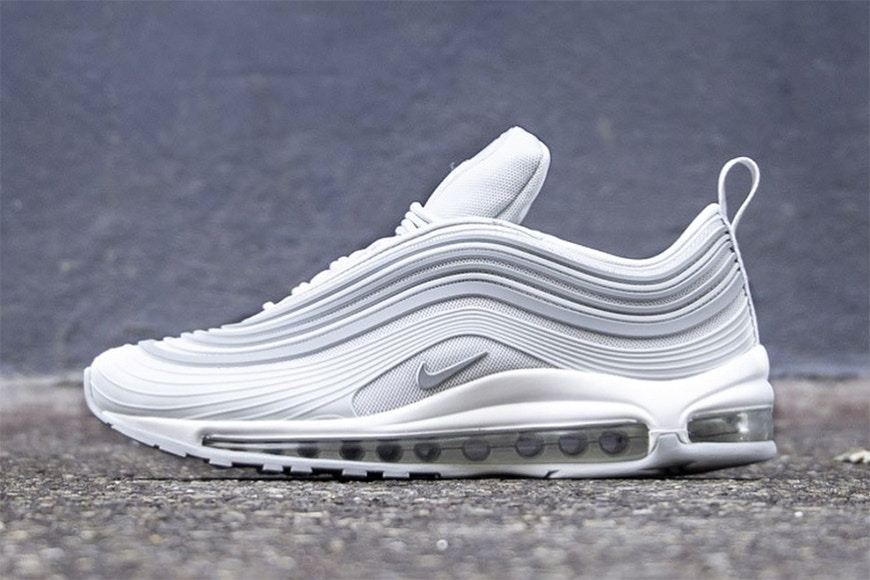 Nike,Air Max 97  简约线条美！全新白灰 Air Max 97 Ultra 实物曝光