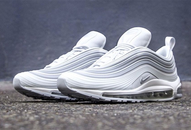 Nike,Air Max 97  简约线条美！全新白灰 Air Max 97 Ultra 实物曝光