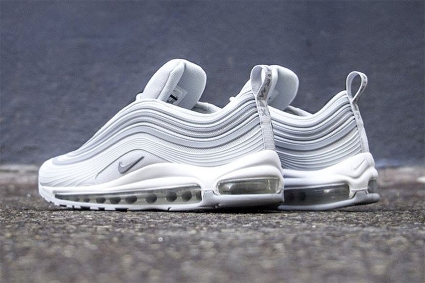 Nike,Air Max 97  简约线条美！全新白灰 Air Max 97 Ultra 实物曝光