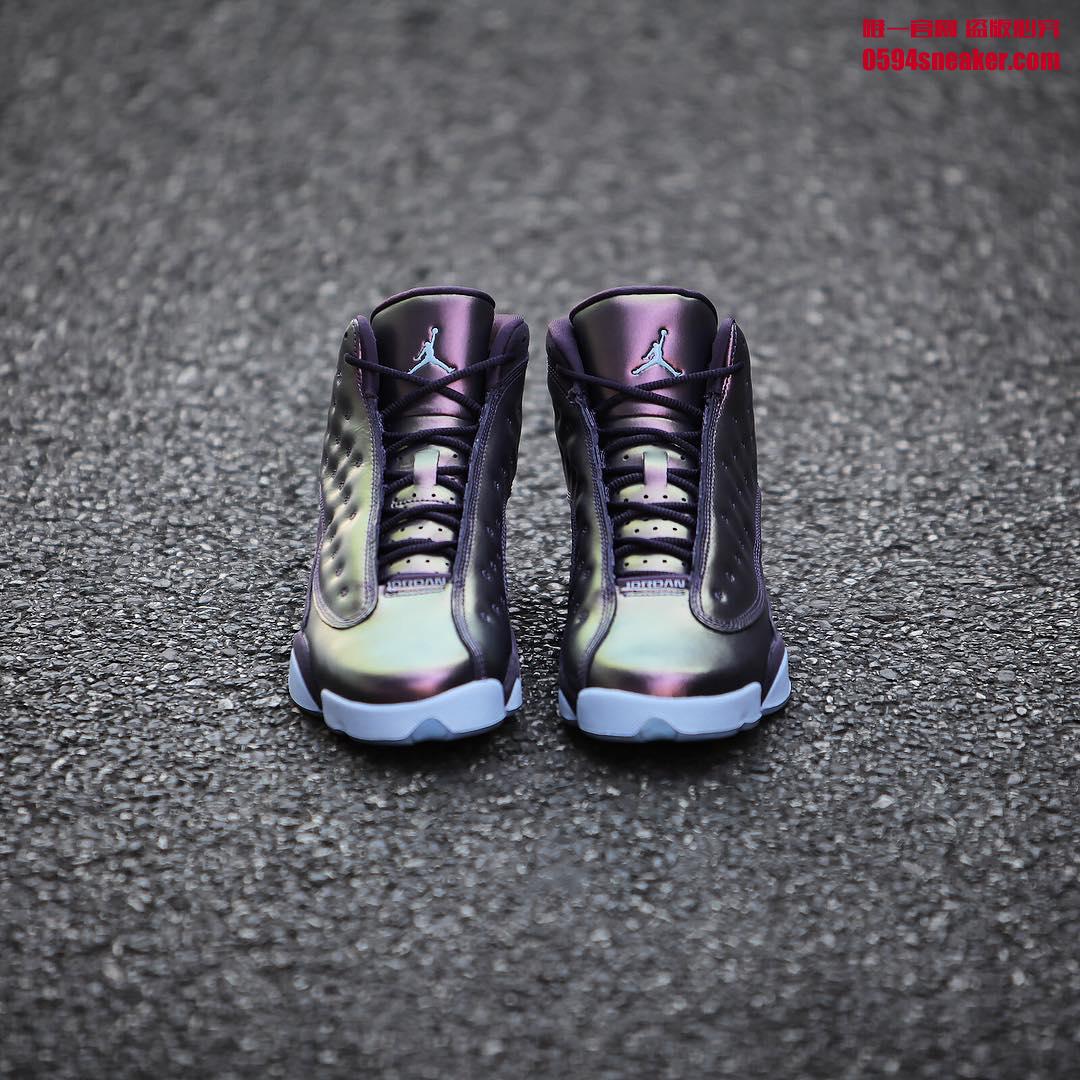 AJ13,Air Jordan 13,AA1236-520  金属光泽！暗紫色 Air Jordan 13 PRM 本周发售！