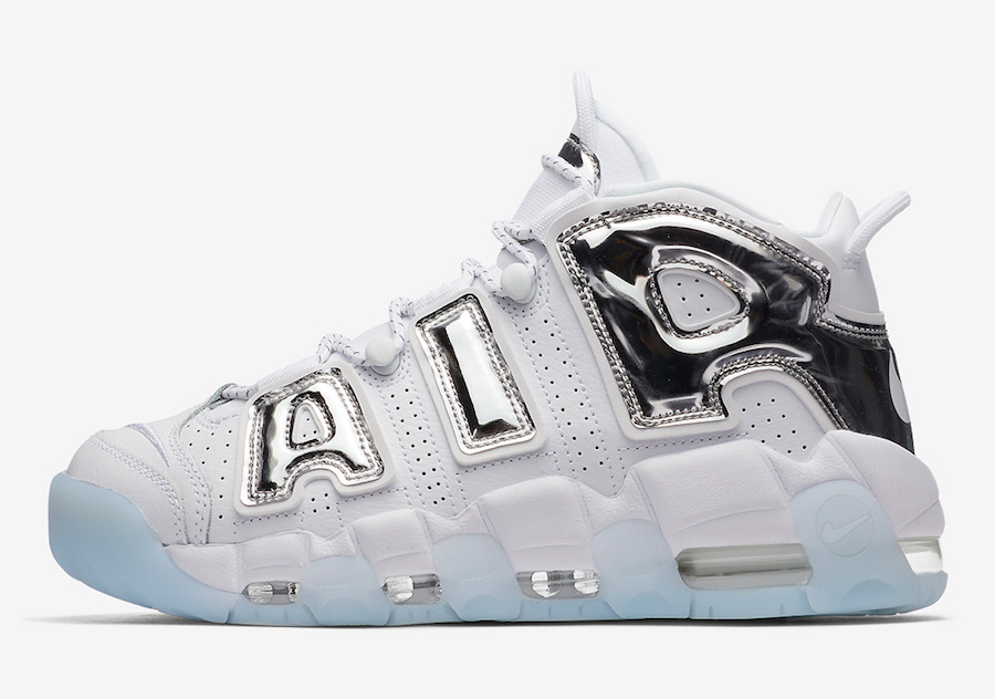 Nike,Air More Uptempo,Chrome,9  液态银 AIR 字样是亮点！精品新配色 Air More Uptempo 下月登场