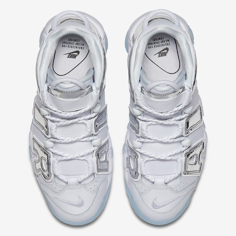 Nike,Air More Uptempo,Chrome,9  液态银 AIR 字样是亮点！精品新配色 Air More Uptempo 下月登场