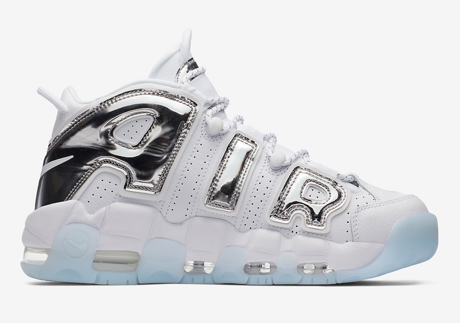 Nike,Air More Uptempo,Chrome,9  液态银 AIR 字样是亮点！精品新配色 Air More Uptempo 下月登场