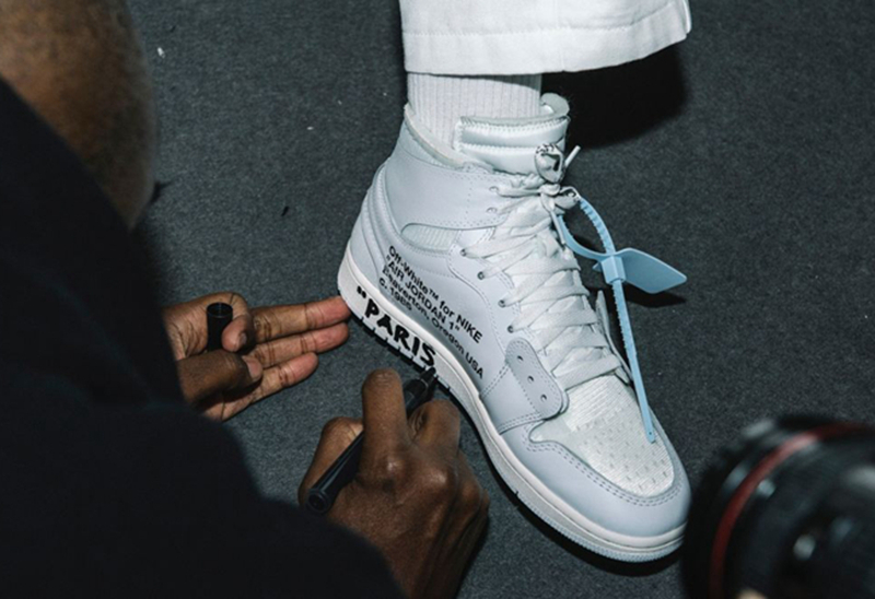 OFF-WHITE,Air Jordan 1,AJ1,AQ0  下月中旬登场！纯白 OFF-WHITE x AJ1 多角度实物近赏