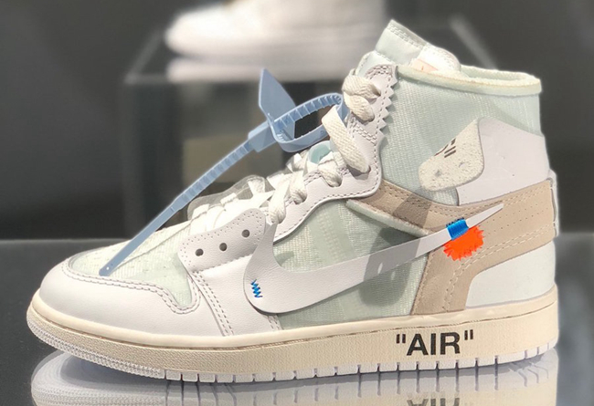 OFF-WHITE,Air Jordan 1,AJ1,AQ0  下月中旬登场！纯白 OFF-WHITE x AJ1 多角度实物近赏