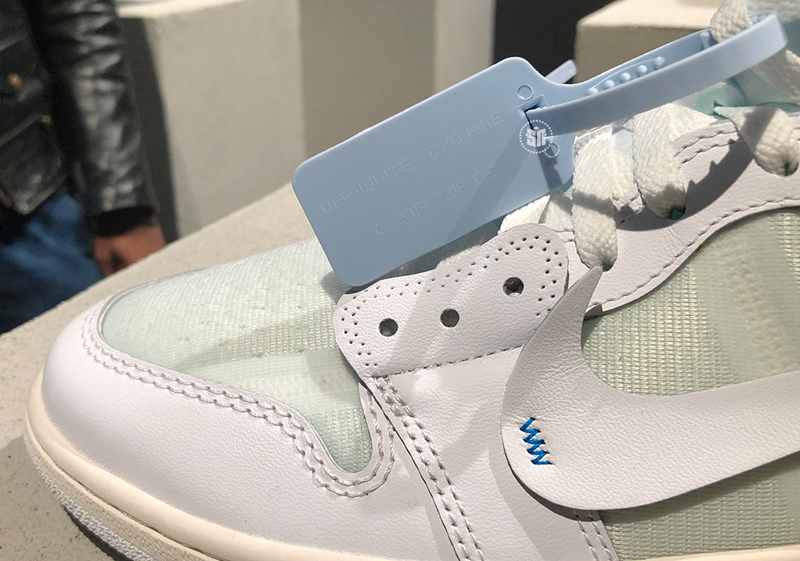 OFF-WHITE,Air Jordan 1,AJ1,AQ0  下月中旬登场！纯白 OFF-WHITE x AJ1 多角度实物近赏