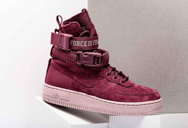 Nike,SF-AF1  酒红诱惑！全新配色 SF-AF1 WMNS 海外现已发售