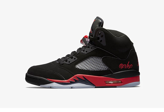 AJ5,Air Jordan 5,136027-006  经典黑红配色！全新 Air Jordan 5 “Bred” 今年夏季发售