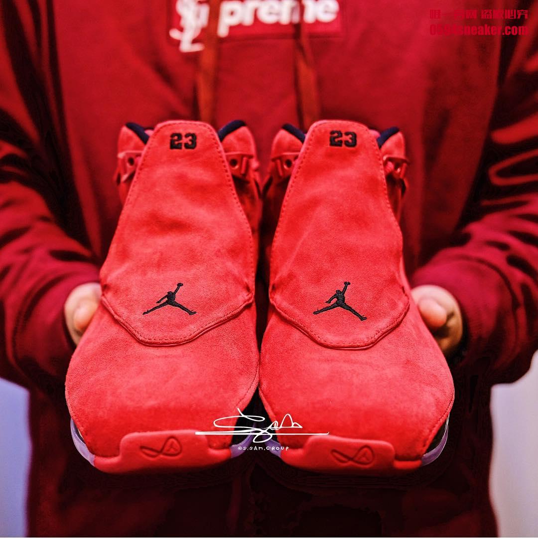 AA2494-601,AJ18,Air Jordan 18 AA2494-601 惊艳的性能怪兽！Air Jordan 18 “Toro” 清晰实物图赏