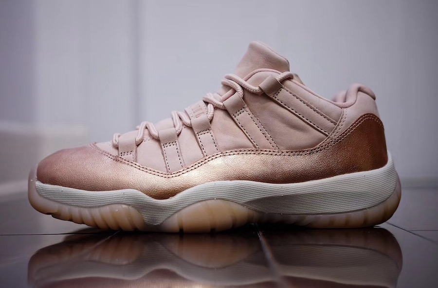 AH7860-105,AJ11,Air Jordan 11 AH7860-105 玫瑰金诱惑！这双 Air Jordan 11 Low “Rose Gold” 四月份发售