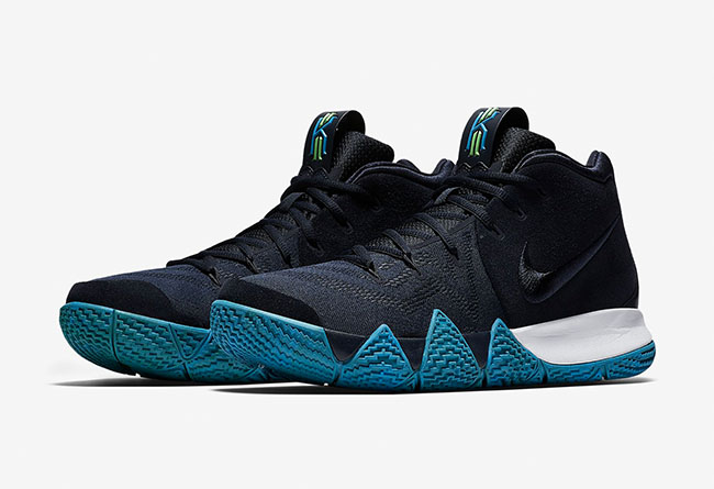 Nike Kyrie 4,Obsidian,943806-4  配色沉稳造型犀利！Nike Kyrie 4 黑曜石现已登陆官网！