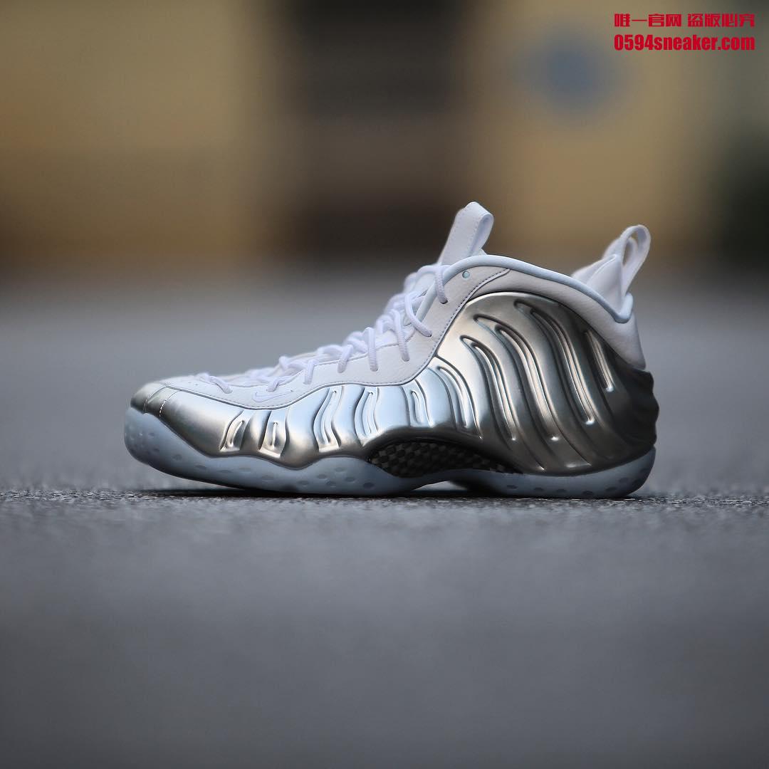 Nike,Air Foamposite One WMNS,C  液态金属质感！Air Foamposite One WMNS “Chrome” 实物美图