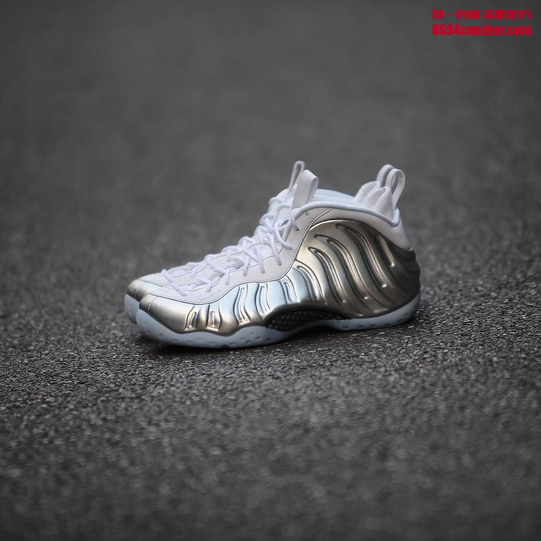 Nike,Air Foamposite One WMNS,C  液态金属质感！Air Foamposite One WMNS “Chrome” 实物美图