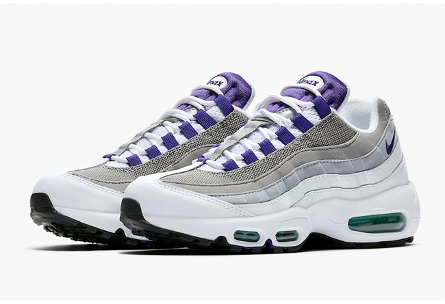 Nike,Air Max 95,Grape,307960-1  清爽又活力十足！元年紫葡萄 Air Max 95 OG “Grape” 即将发售