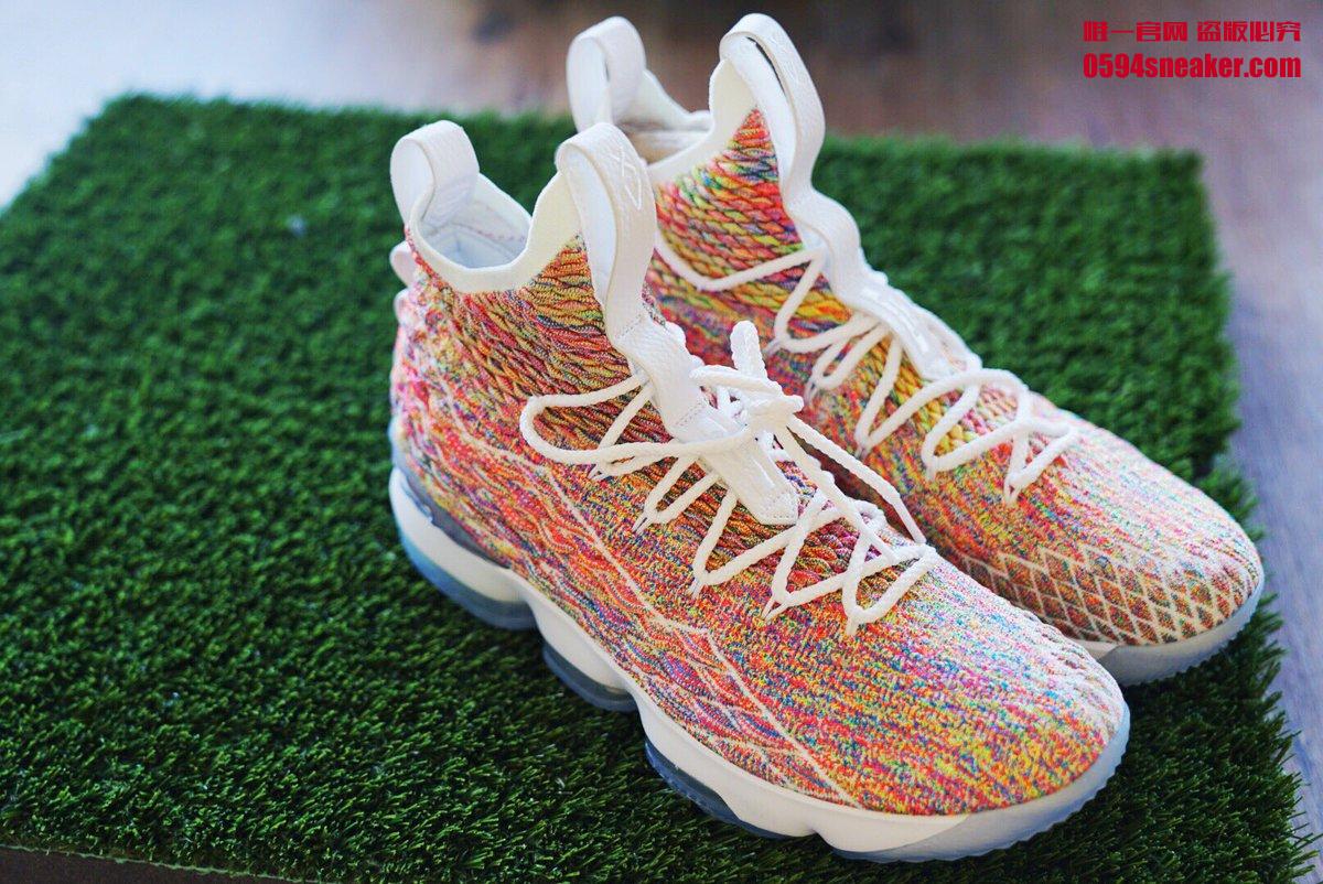 Nike,LeBron 15  亲友版雪碧套装！这双 LeBron 15 “Fruity Pebbles” 细节不同