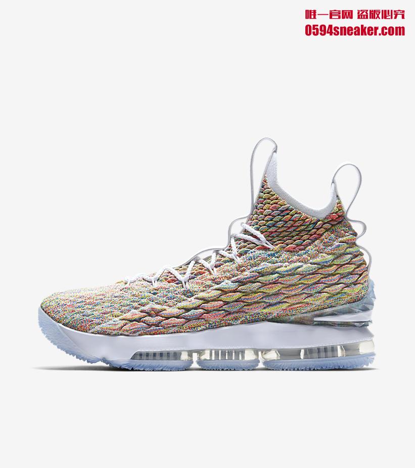 Nike,LeBron 15,897648-900  夏日清新气质！LeBron 15 “Fruity Pebbles” 下周发售