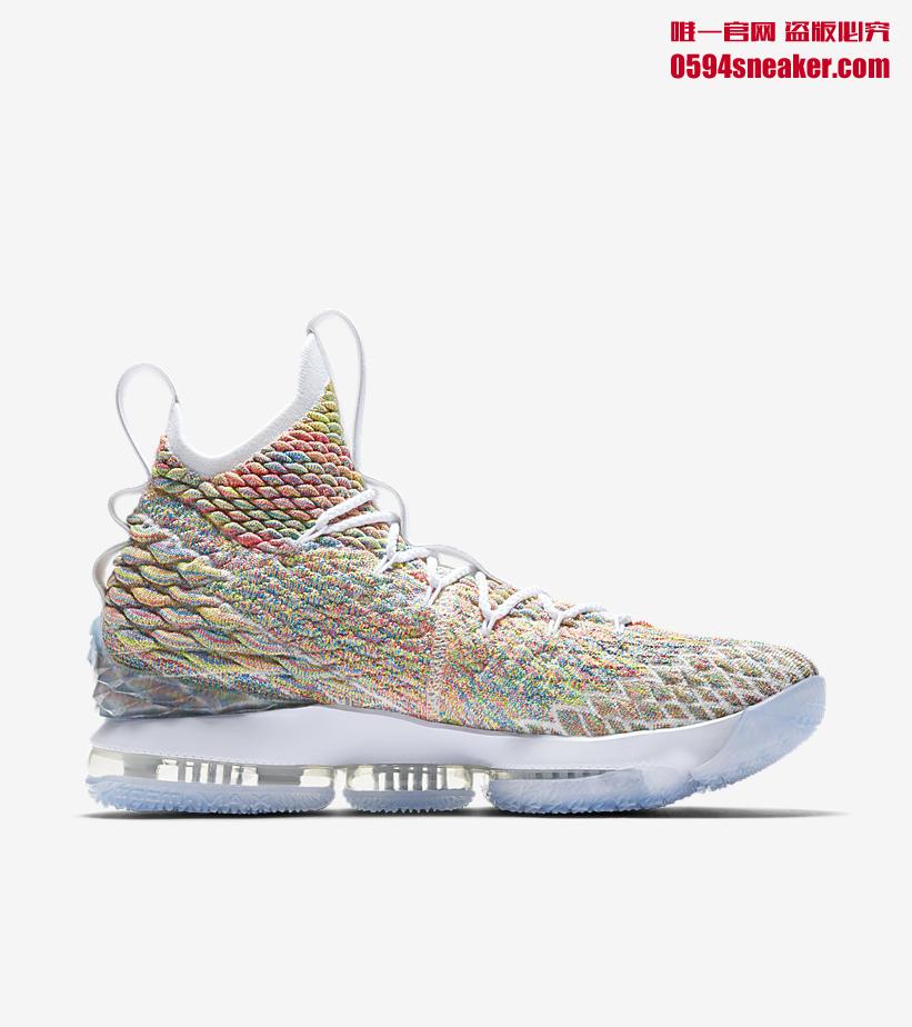 Nike,LeBron 15,897648-900  夏日清新气质！LeBron 15 “Fruity Pebbles” 下周发售