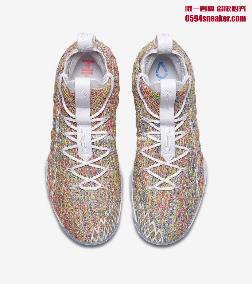 Nike,LeBron 15,897648-900  夏日清新气质！LeBron 15 “Fruity Pebbles” 下周发售