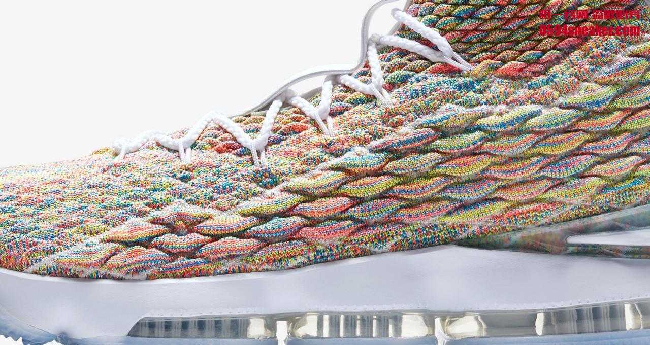 Nike,LeBron 15,897648-900  夏日清新气质！LeBron 15 “Fruity Pebbles” 下周发售