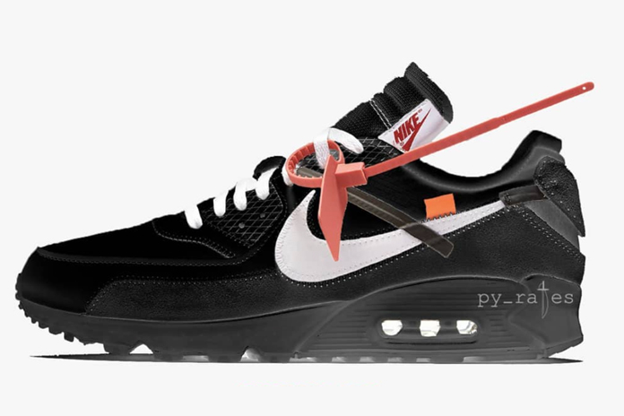 十月,发售,OFF-WHITE,Nike,Air,Max,“  十月发售！OFF-WHITE x Nike Air Max 90 “Black” 效果图释出