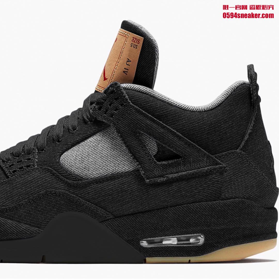 还有,黑色,配色,Levis,Air,Jordan,“,Bl  还有黑色配色！Levis x Air Jordan 4 “Black” 将在六月份发售