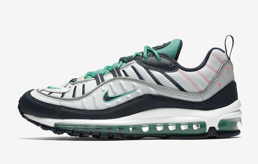 640744-005,Air Max 98,Nike 640744-005 4 月初上架！南海岸 Nike Air Max 98 “South Beach” 即将发售