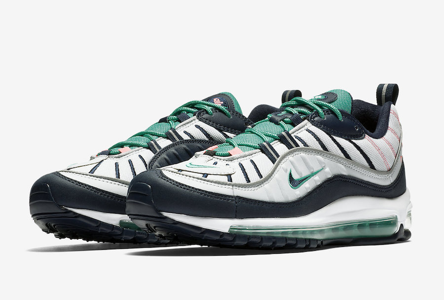 640744-005,Air Max 98,Nike 640744-005 4 月初上架！南海岸 Nike Air Max 98 “South Beach” 即将发售