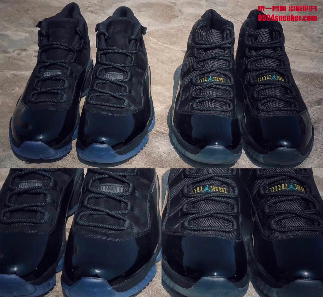 Air Jordan 11,AJ11,Prom Night,  传闻货量不大？！黑麂皮 Air Jordan 11 更多实物细节曝光