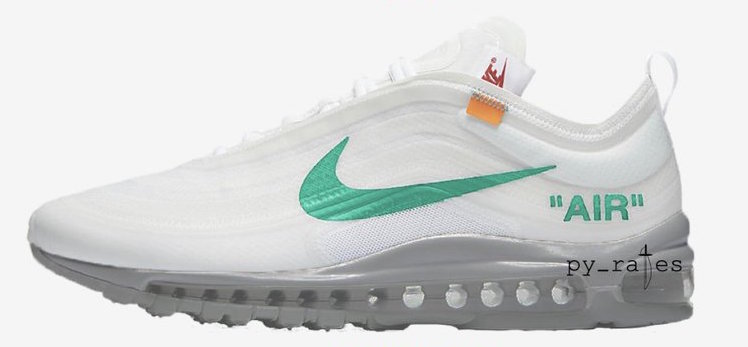 OFF-WHITE x Air Max 97,Nike,AJ  OFF-WHITE x Air Max 97 两款全新配色曝光！将于年底发售