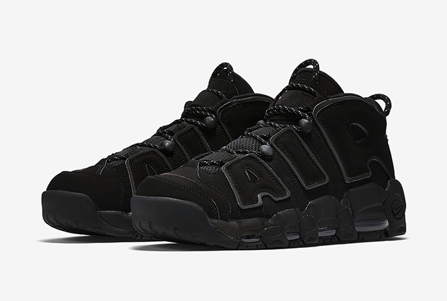 Nike,Air More Uptempo  纯黑大 Air！3M 反光的 Air More Uptempo 本周发售！