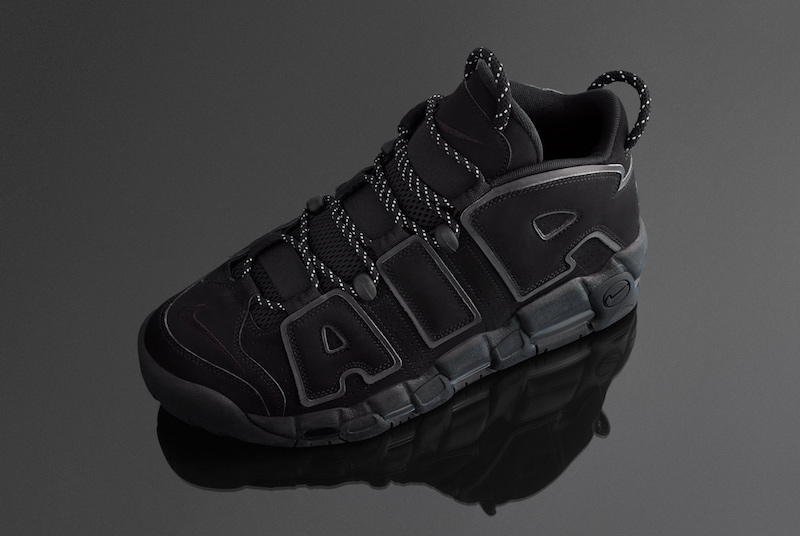 Nike,Air More Uptempo  纯黑大 Air！3M 反光的 Air More Uptempo 本周发售！