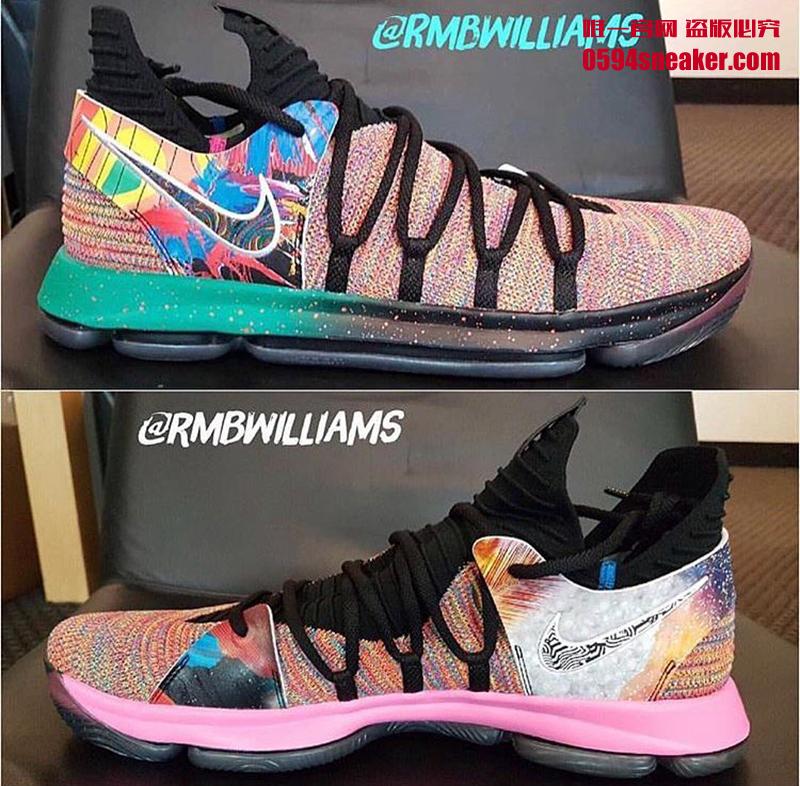 Nike,KD 10  融合历代经典元素！杜兰特上脚 KD 10 “What The” 明日少量发售