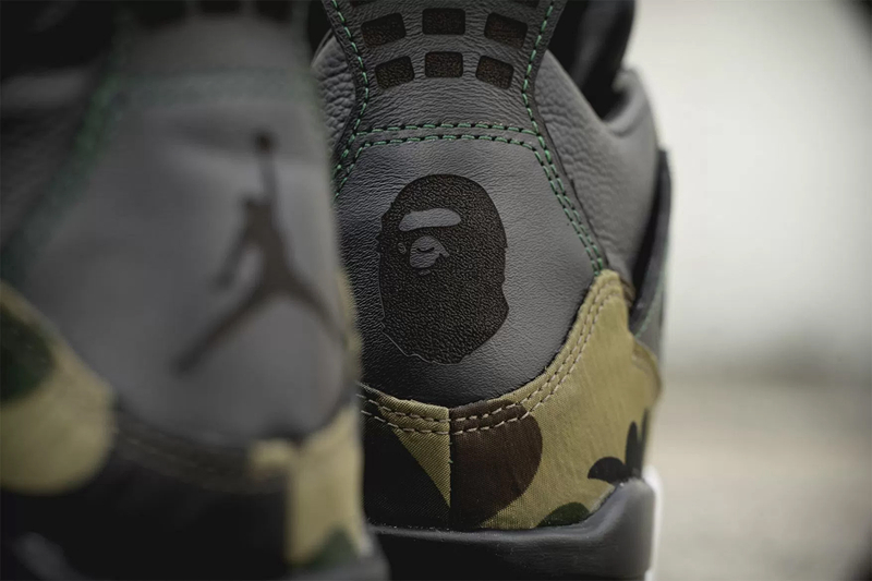 Bape,Air Jordan 4,AJ4,球鞋定制  细节满满！BAPE x Air Jordan 4 定制版欣赏