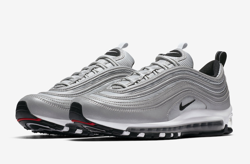 Nike,Air Max 97,12834-007  升级版银子弹！Air Max 97 “Reflect Silver” 即将登场