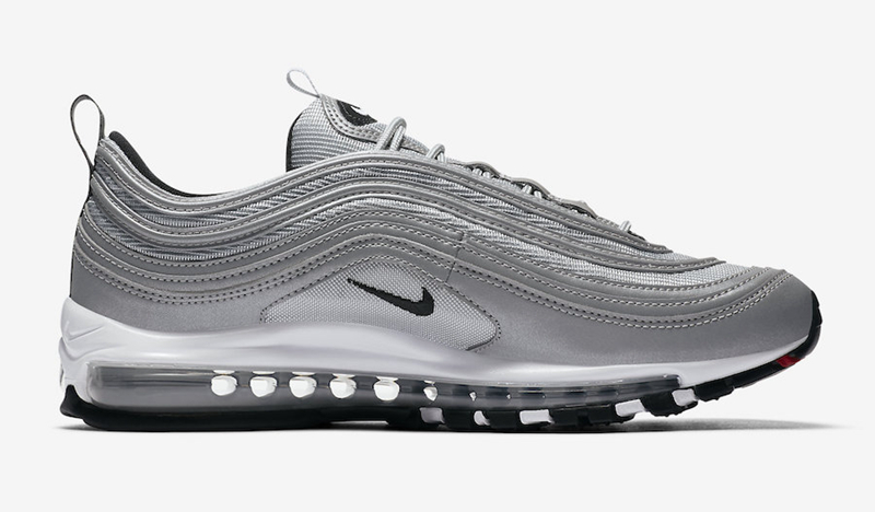 Nike,Air Max 97,12834-007  升级版银子弹！Air Max 97 “Reflect Silver” 即将登场