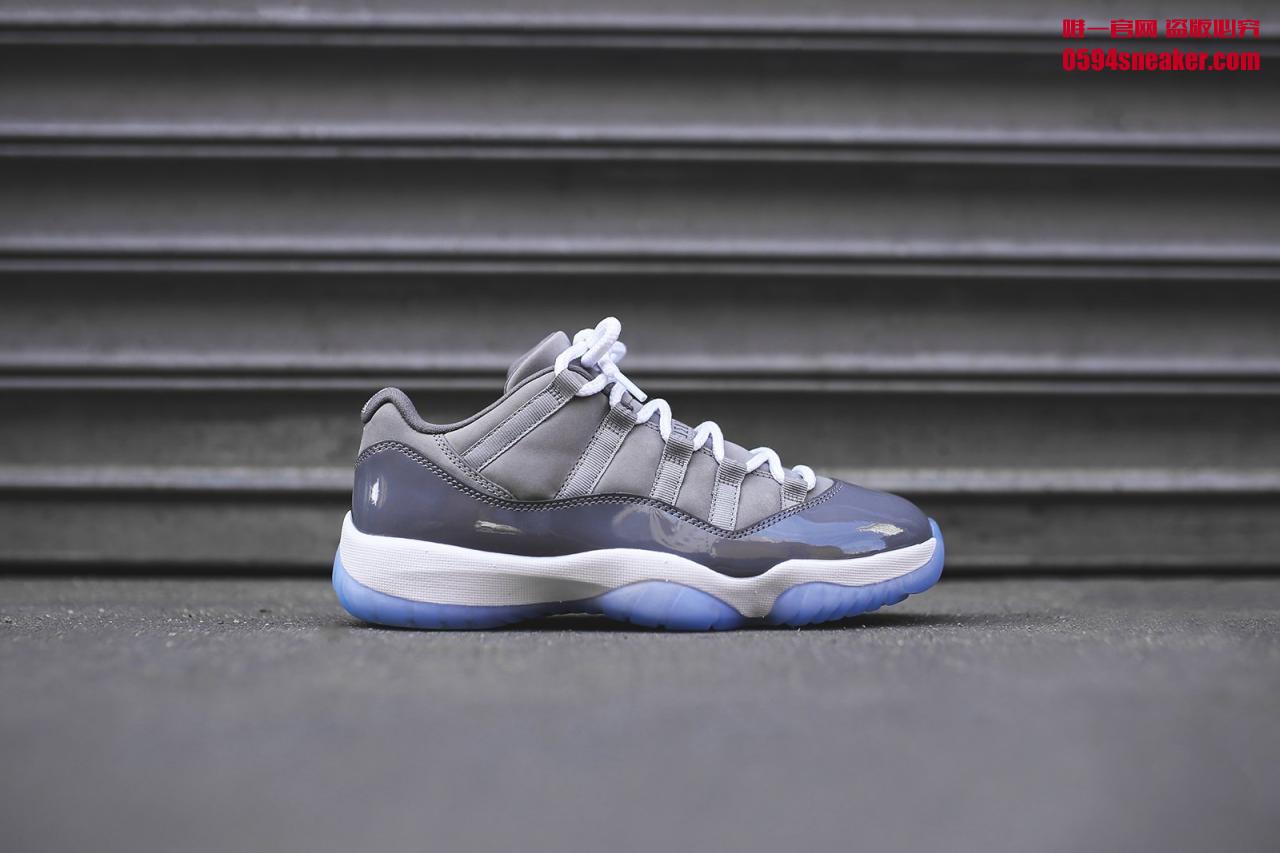 528895-003,AJ11,Air Jordan 11 528895-003AJ11 海外已发售！酷灰 Air Jordan 11 Low “Cool Grey” 实物近赏