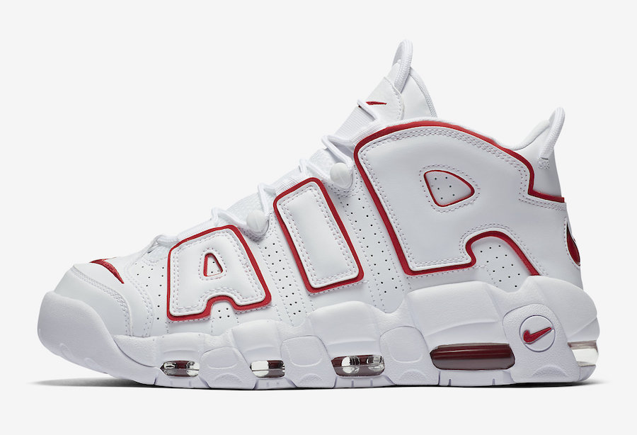 Nike,Air More Uptempo,921948-1 颜值高更简约！白红配色 “大 AIR” 下周发售