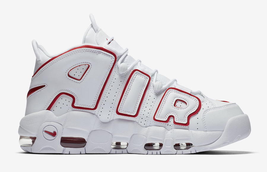 Nike,Air More Uptempo,921948-1 颜值高更简约！白红配色 “大 AIR” 下周发售