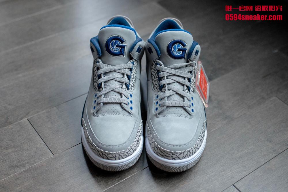 AJ3,Air Jordan 3  乔治城大学专属！AJ3 “Georgetown Hoyas” PE 美图欣赏