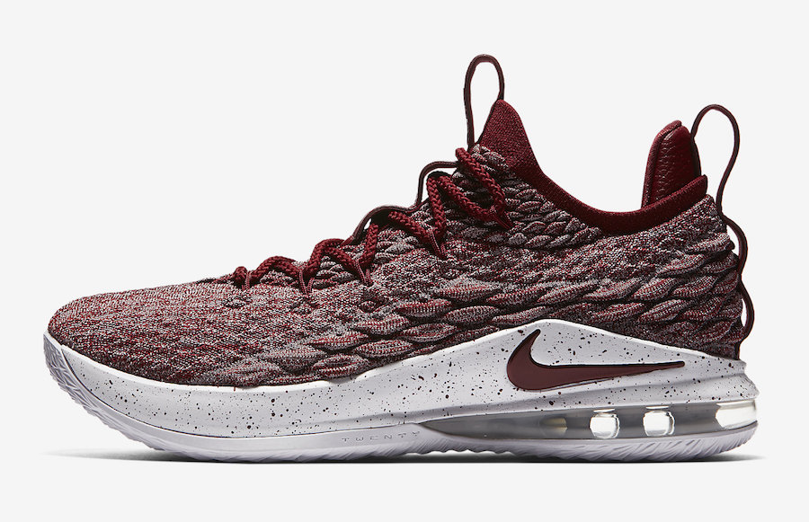 Nike,LeBron 15,LeBron 15 Low,A  代表克利夫兰的深红！全新配色 LeBron 15 Low 本周发售