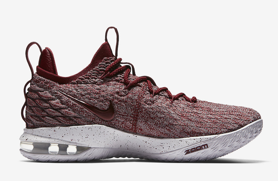 Nike,LeBron 15,LeBron 15 Low,A  代表克利夫兰的深红！全新配色 LeBron 15 Low 本周发售