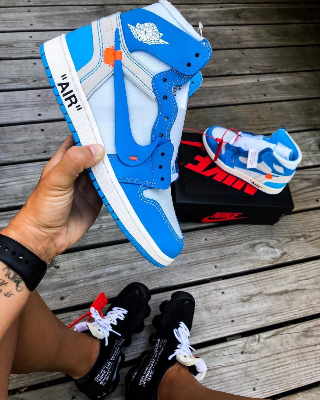 OFF-WHITE,Air Jordan 1,AQ0818- 六月最强球鞋！OFF-WHITE x AJ1 “UNC” 上脚美图欣赏