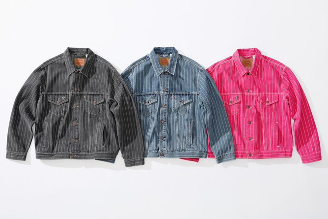 kanye west,supreme  牛仔条纹当道！全新 Supreme x Levi's 联名系列正式发布！