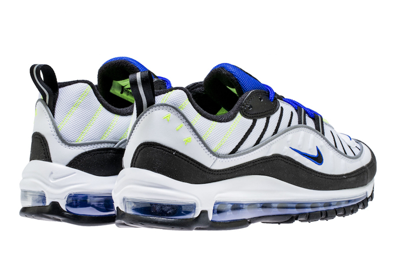 Nike,Air Max 98,640744-103 全新亮眼配色！Nike Air Max 98 “Racer Blue” 即将发售