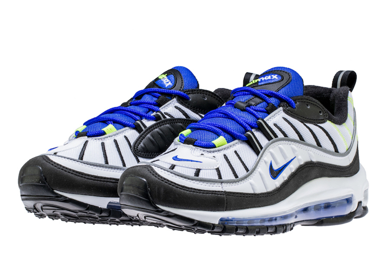 Nike,Air Max 98,640744-103 全新亮眼配色！Nike Air Max 98 “Racer Blue” 即将发售